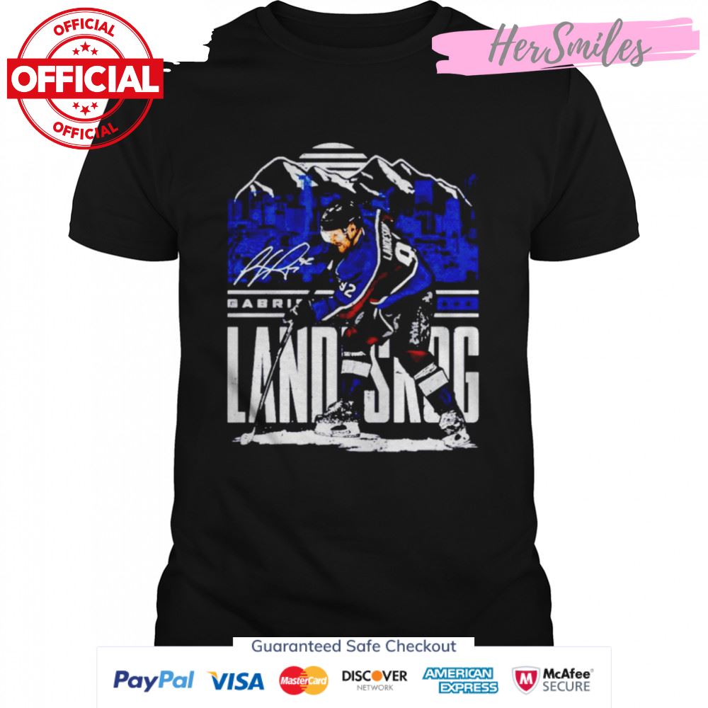 Gabriel Landeskog Colorado Avalanche Player Skyline signature shirt