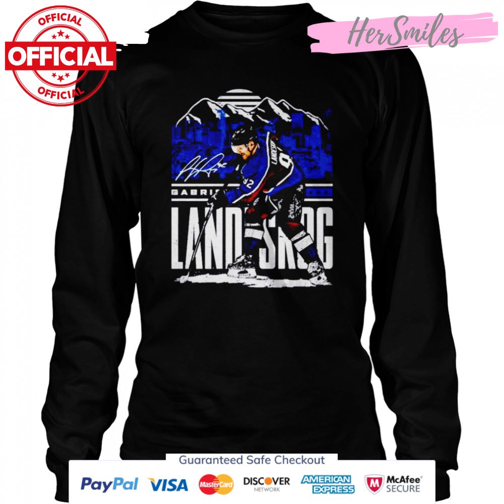 Gabriel Landeskog Colorado Avalanche Player Skyline signature shirt Gabriel Landeskog Colorado Avalanche Player Skyline signature shirt