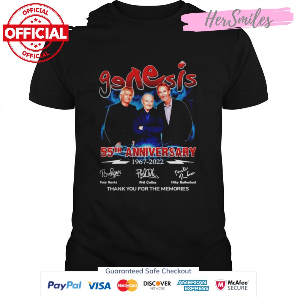 Genesis 55th anniversary 1967 2022 signatures shirt