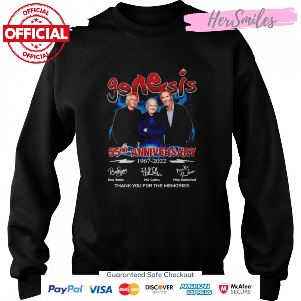 Genesis 55th anniversary 1967 2022 signatures shirt Genesis 55th anniversary 1967 2022 signatures shirt