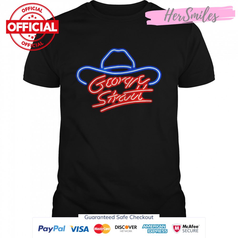 George Strait neon signature T-shirt