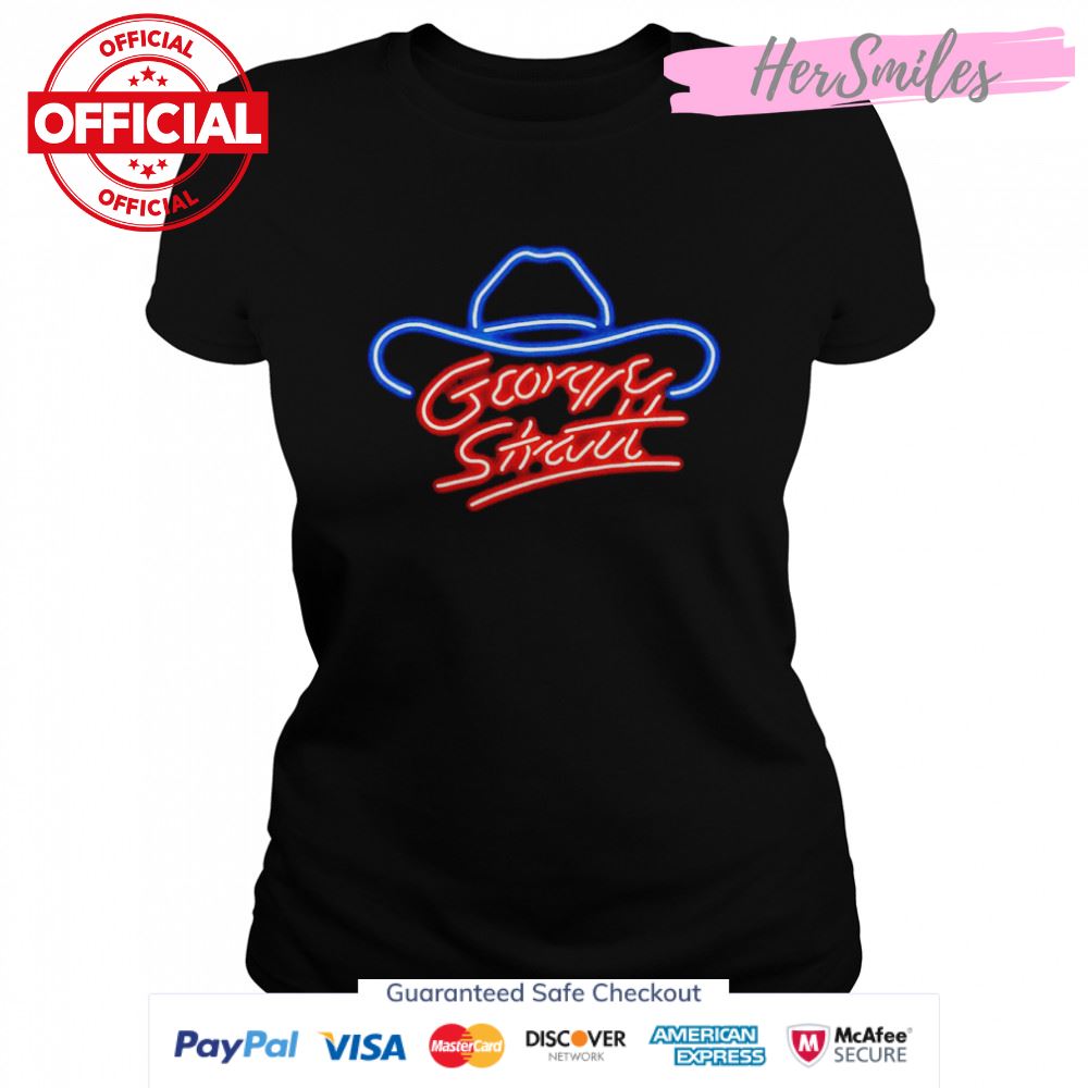 George Strait neon signature T-shirt