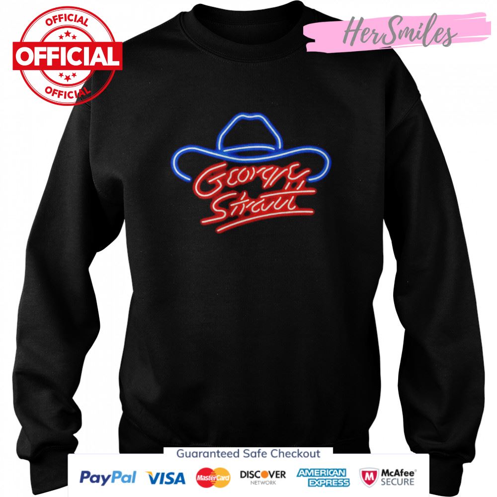 George Strait neon signature T-shirt George Strait neon signature T-shirt