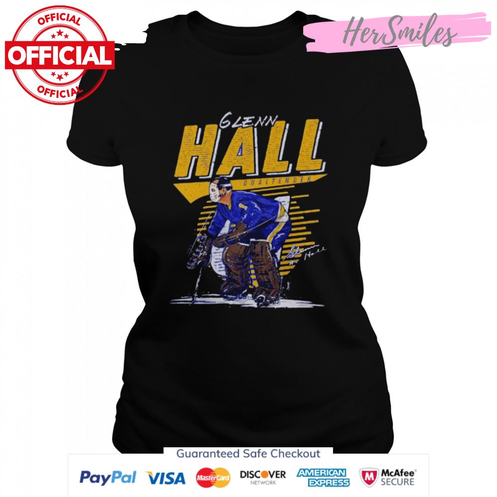 Glenn Hall St Louis Blues comet signature shirt