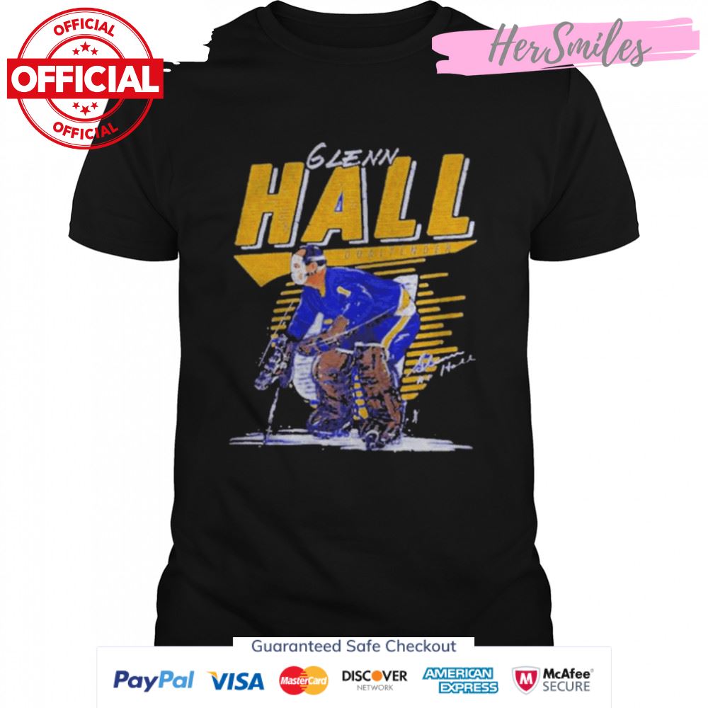 Glenn Hall St Louis Blues Comet Signature T-Shirt
