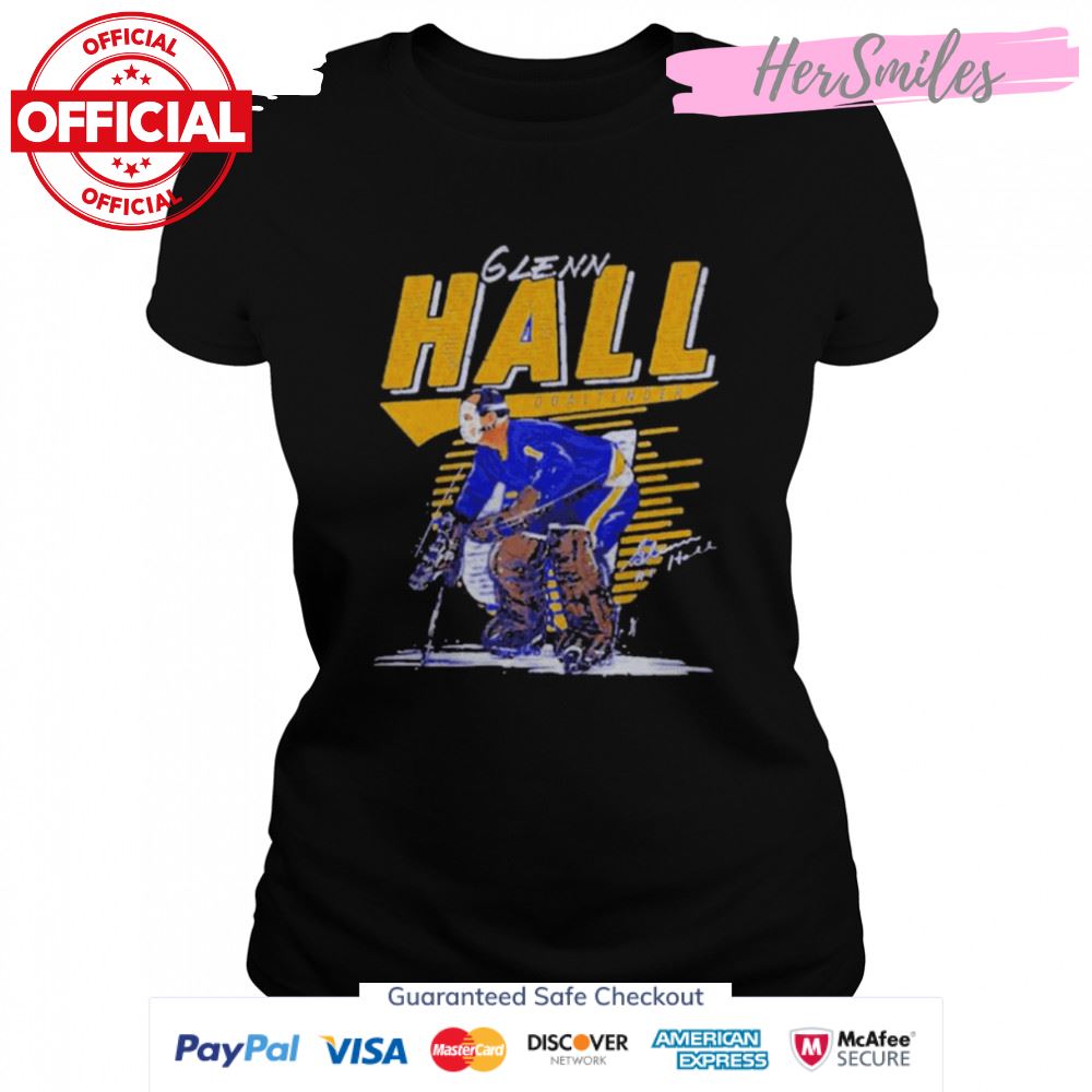 Glenn Hall St Louis Blues Comet Signature T-Shirt
