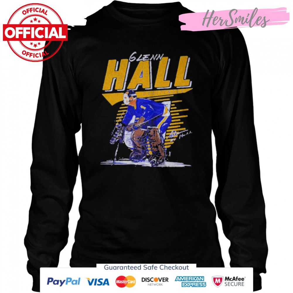 Glenn Hall St Louis Blues Comet Signature T-Shirt Glenn Hall St Louis Blues Comet Signature T-Shirt
