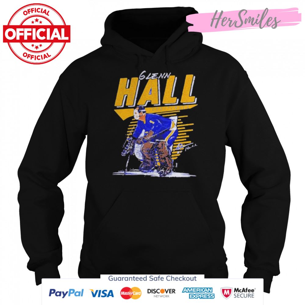 Glenn Hall St Louis Blues Comet Signature T-Shirt Glenn Hall St Louis Blues Comet Signature T-Shirt