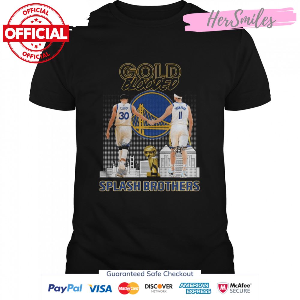 Gold Blooded Stephen Curry And Klay Thompson Spash Brother Signatures Shirt