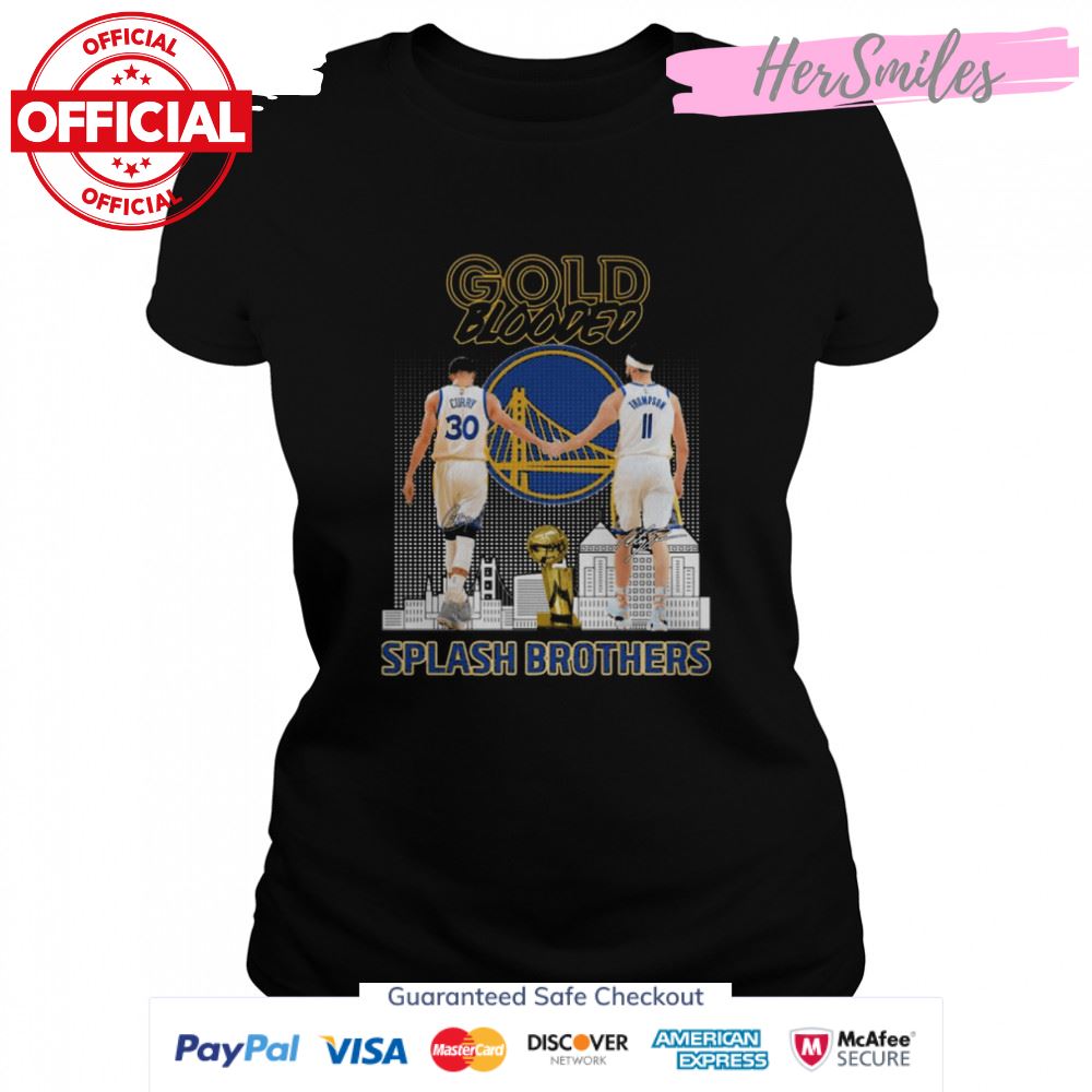 Gold Blooded Stephen Curry And Klay Thompson Spash Brother Signatures Shirt