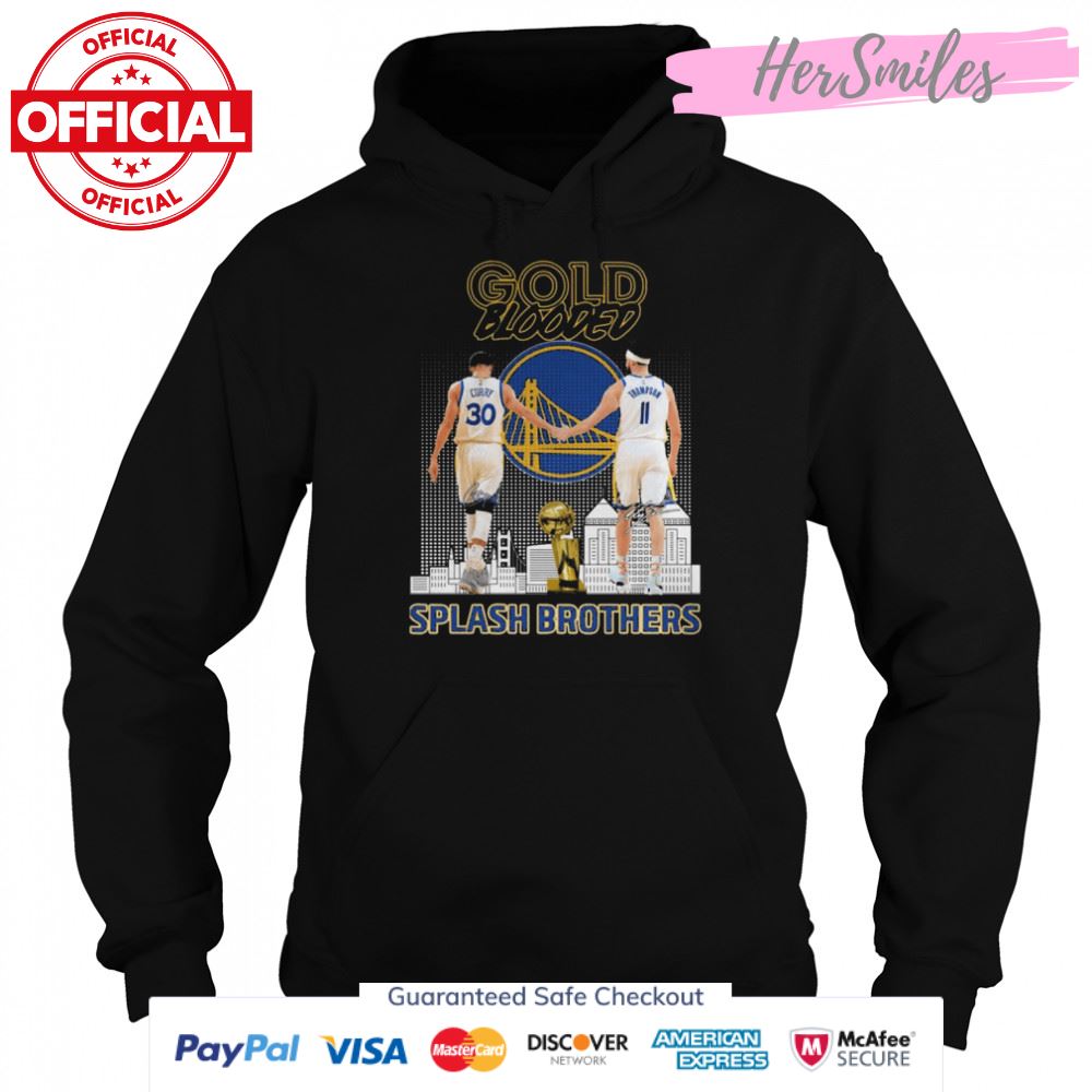 Gold Blooded Stephen Curry And Klay Thompson Spash Brother Signatures Shirt Gold Blooded Stephen Curry And Klay Thompson Spash Brother Signatures Shirt