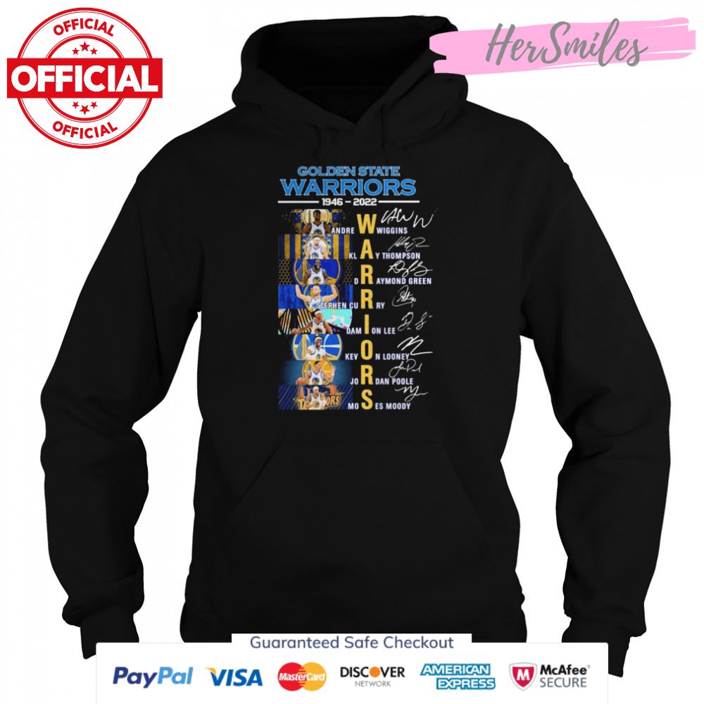 Golden State Warriors 1946-2022 NBA Finals Champions Signatures Shirt Golden State Warriors 1946-2022 NBA Finals Champions Signatures Shirt