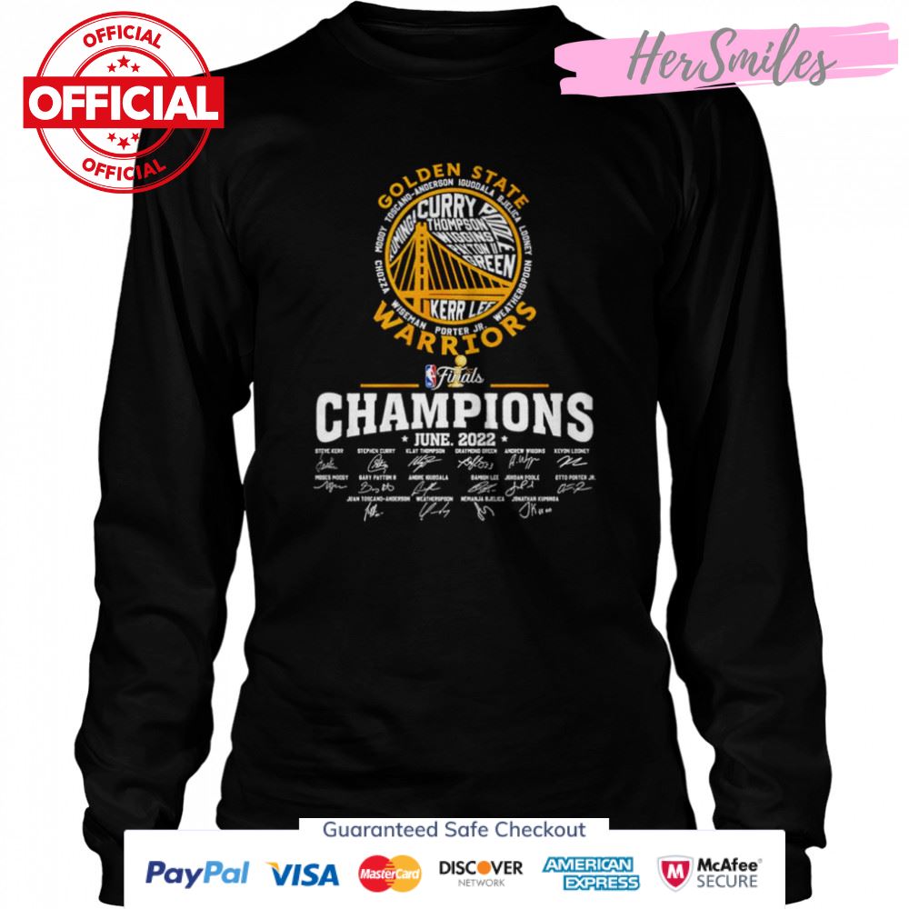 Golden State Warriors Champions June 2022 signatures shirt Golden State Warriors Champions June 2022 signatures shirt