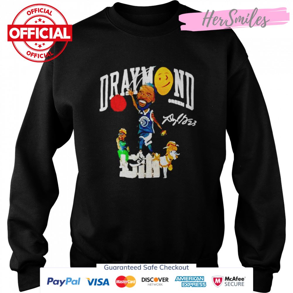 Golden State Warriors Draymond Green Cartoon signature shirt Golden State Warriors Draymond Green Cartoon signature shirt