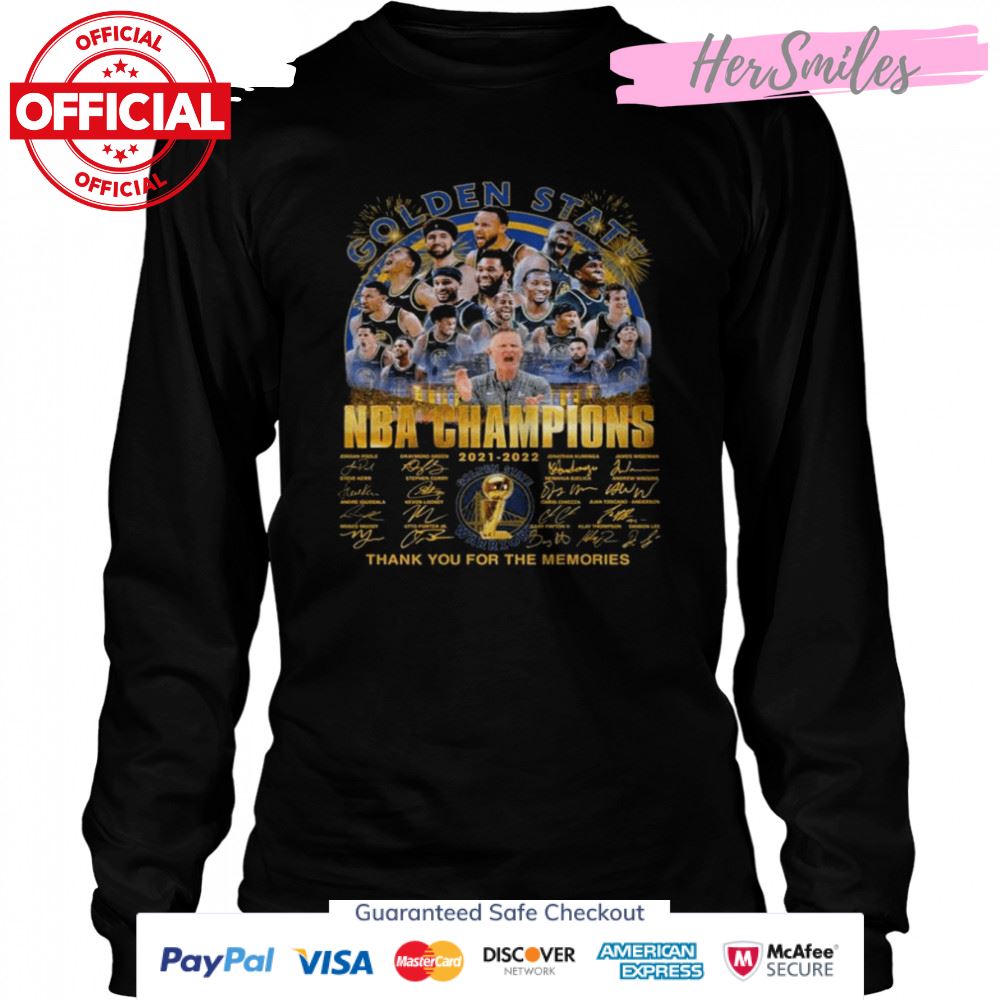 Golden State Warriors NBA champions thank you for the memories signatures 2022 shirt Golden State Warriors NBA champions thank you for the memories signatures 2022 shirt