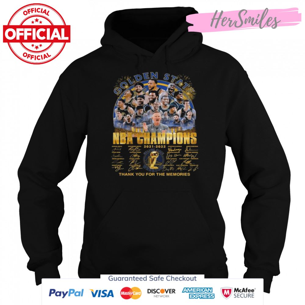 Golden State Warriors NBA champions thank you for the memories signatures 2022 shirt Golden State Warriors NBA champions thank you for the memories signatures 2022 shirt