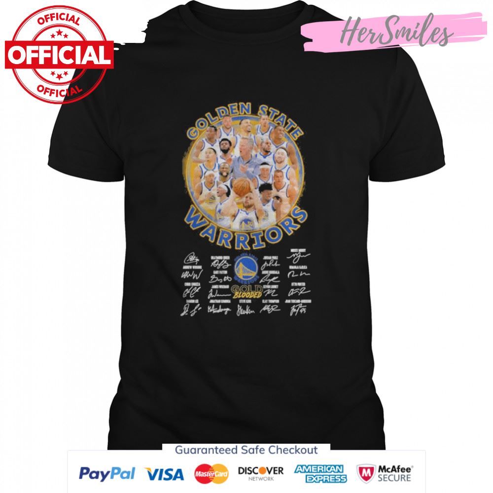 Golden State Warriors NBA Team 2022 Gold Blooded Signatures Shirt