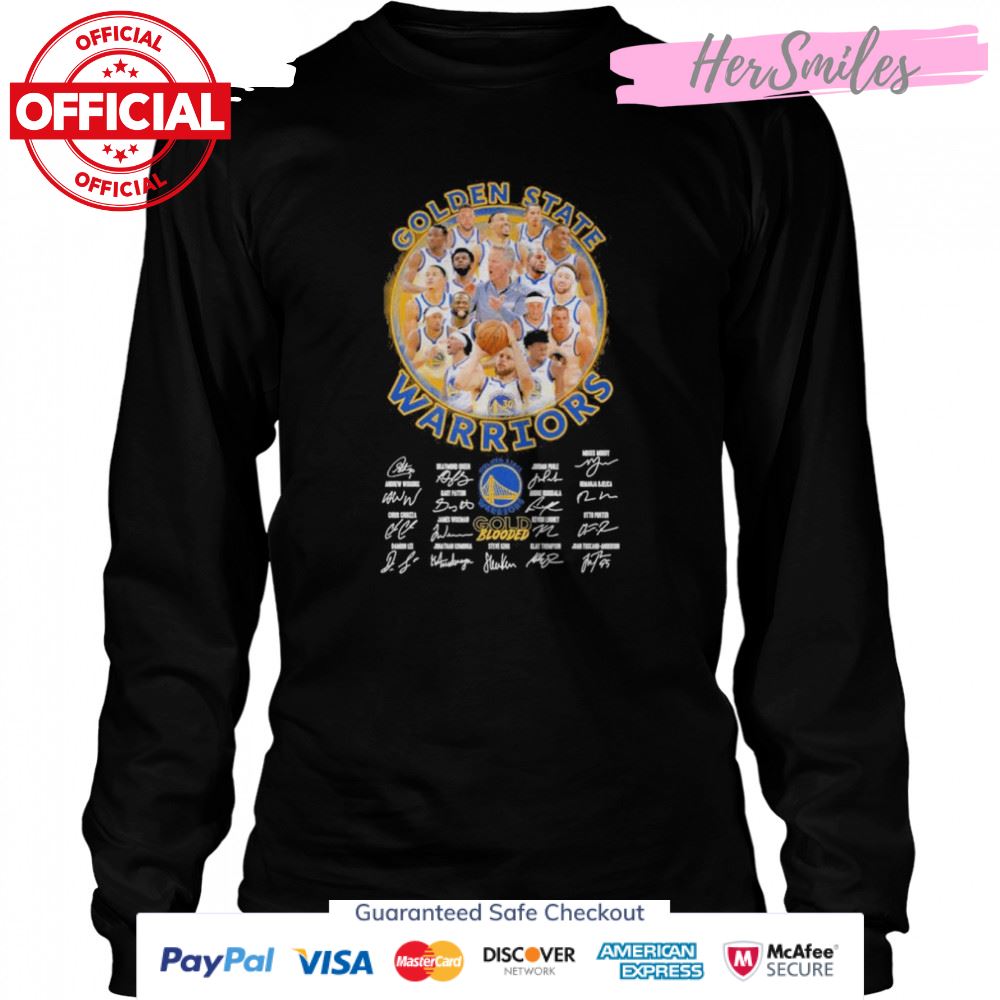 Golden State Warriors NBA Team 2022 Gold Blooded Signatures Shirt Golden State Warriors NBA Team 2022 Gold Blooded Signatures Shirt