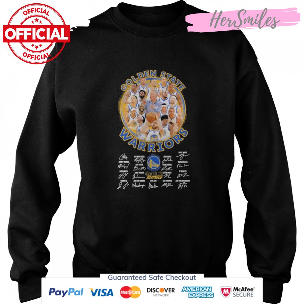 Golden State Warriors NBA Team 2022 Gold Blooded Signatures Shirt Golden State Warriors NBA Team 2022 Gold Blooded Signatures Shirt