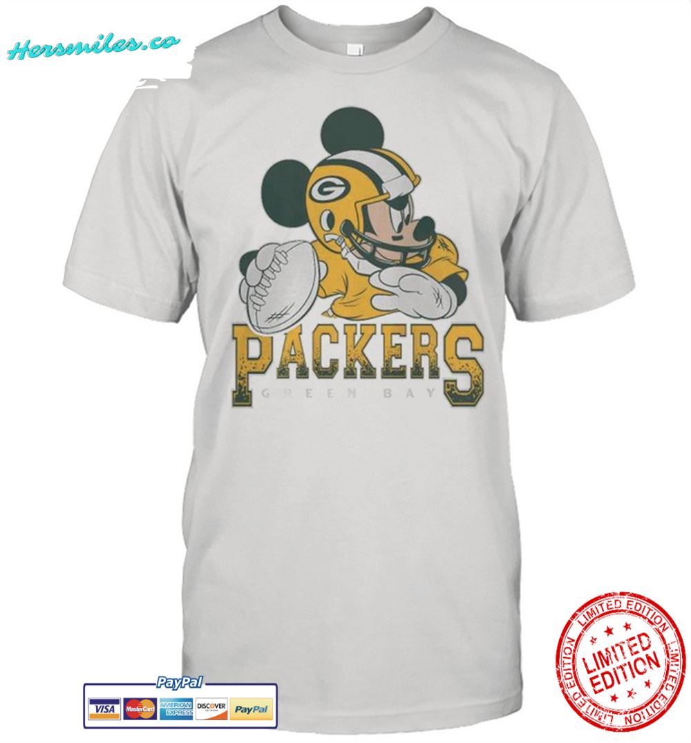Green Bay Packers Junk Food Disney Mickey T-Shirt