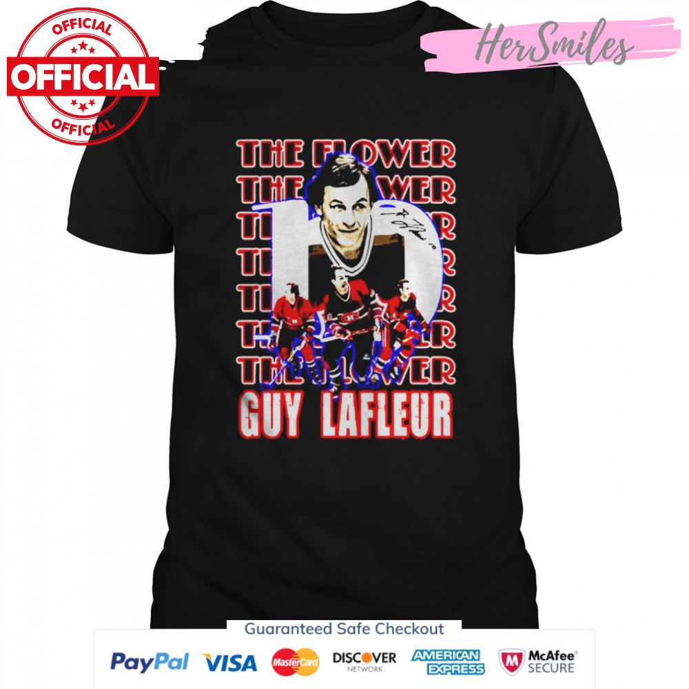 Guy Lafleur Hockey Player Le Démon Blond signature shirt