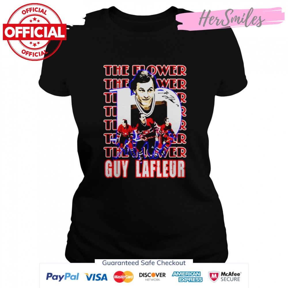 Guy Lafleur Hockey Player Le Démon Blond signature shirt