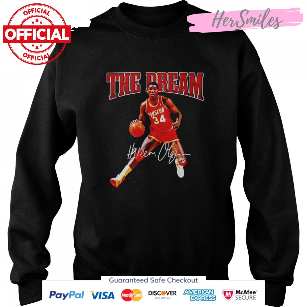 Hakeem Olajuwon The Dream Basketball Legend Signature Vintage shirt Hakeem Olajuwon The Dream Basketball Legend Signature Vintage shirt