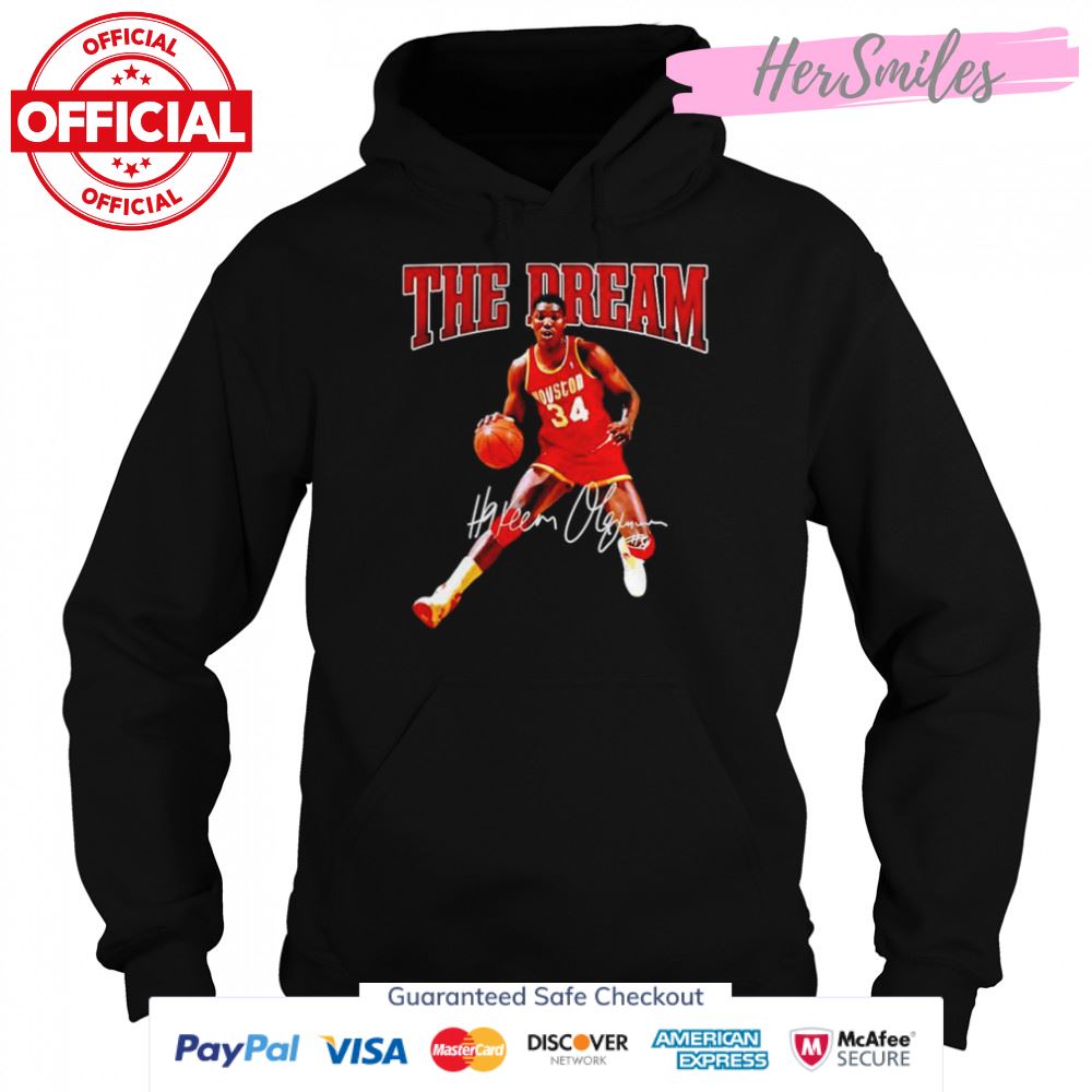 Hakeem Olajuwon The Dream Basketball Legend Signature Vintage shirt Hakeem Olajuwon The Dream Basketball Legend Signature Vintage shirt