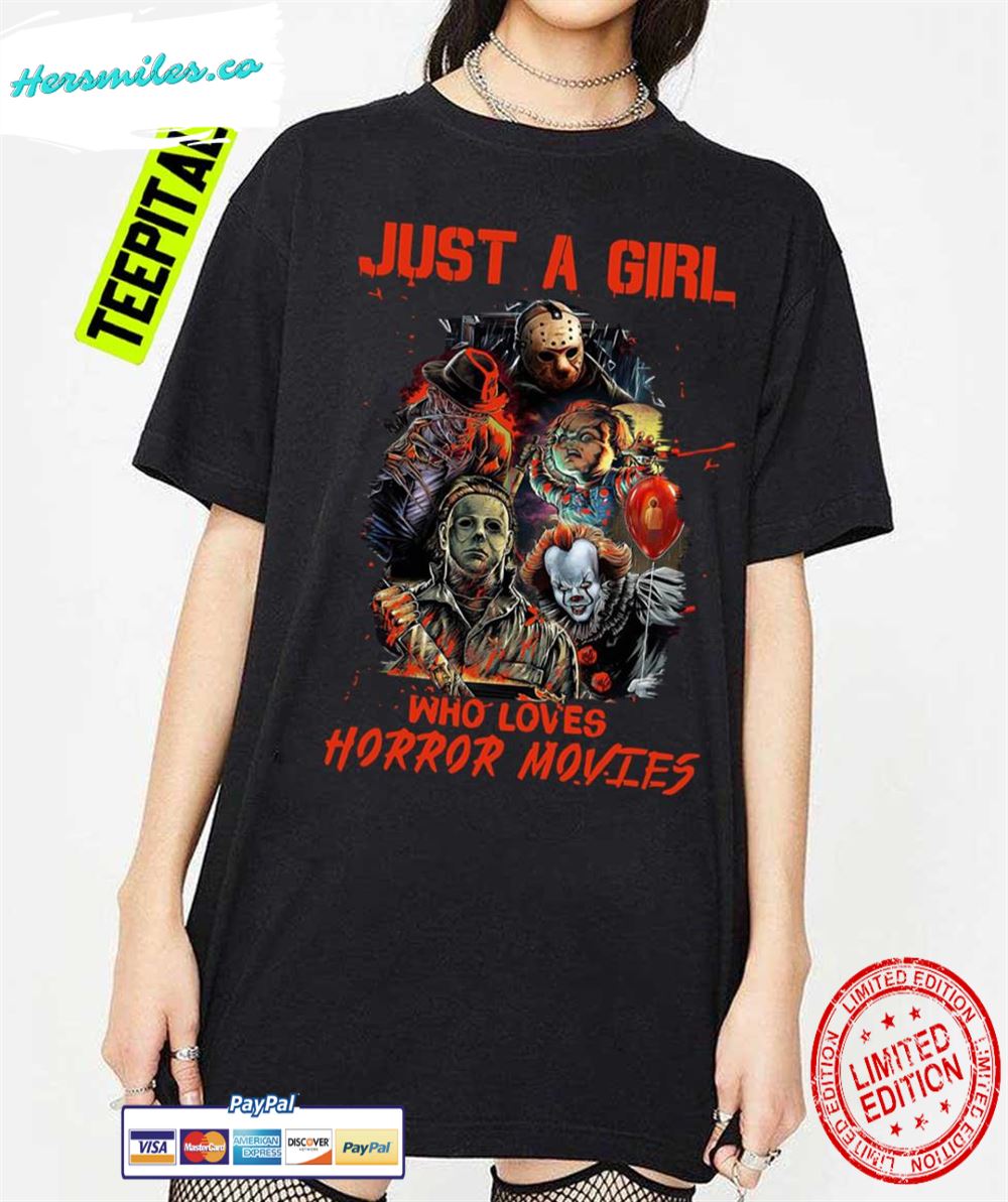 Halloween Just A Girl Who Loves Horror Movies Unisex T-Shirt