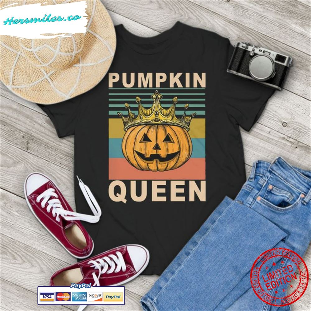 Halloween Pumpkin Queen Vintage T-Shirt