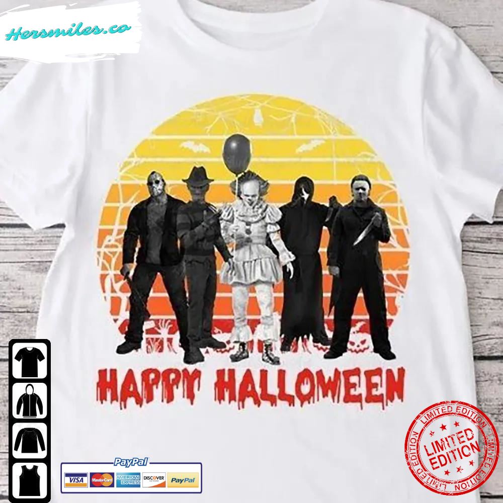 Happy Halloween Horror Killers Shirt Horror Scary Movies T-Shirt