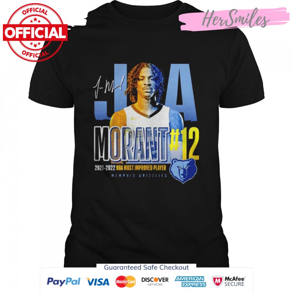 Ja Morant Memphis Grizzlies 2022 NBA Most Improved Player of the Year signature shirt