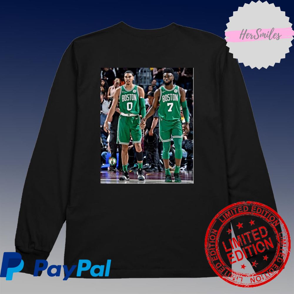 Jayson Tatum and Jaylen Brown Boston Celtics Fanatics Authentic Unsigned Shirt