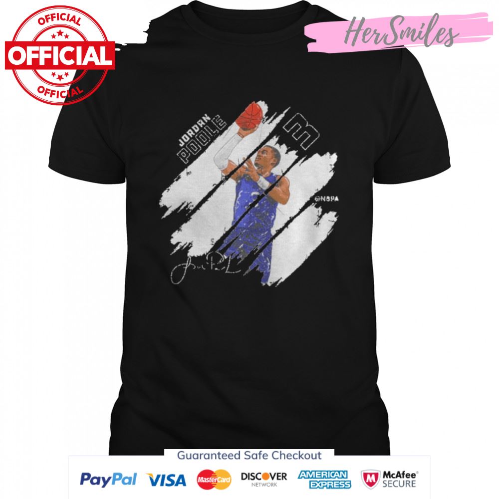 Jordan Poole Golden State Stripes Basketball Signatures Shirt