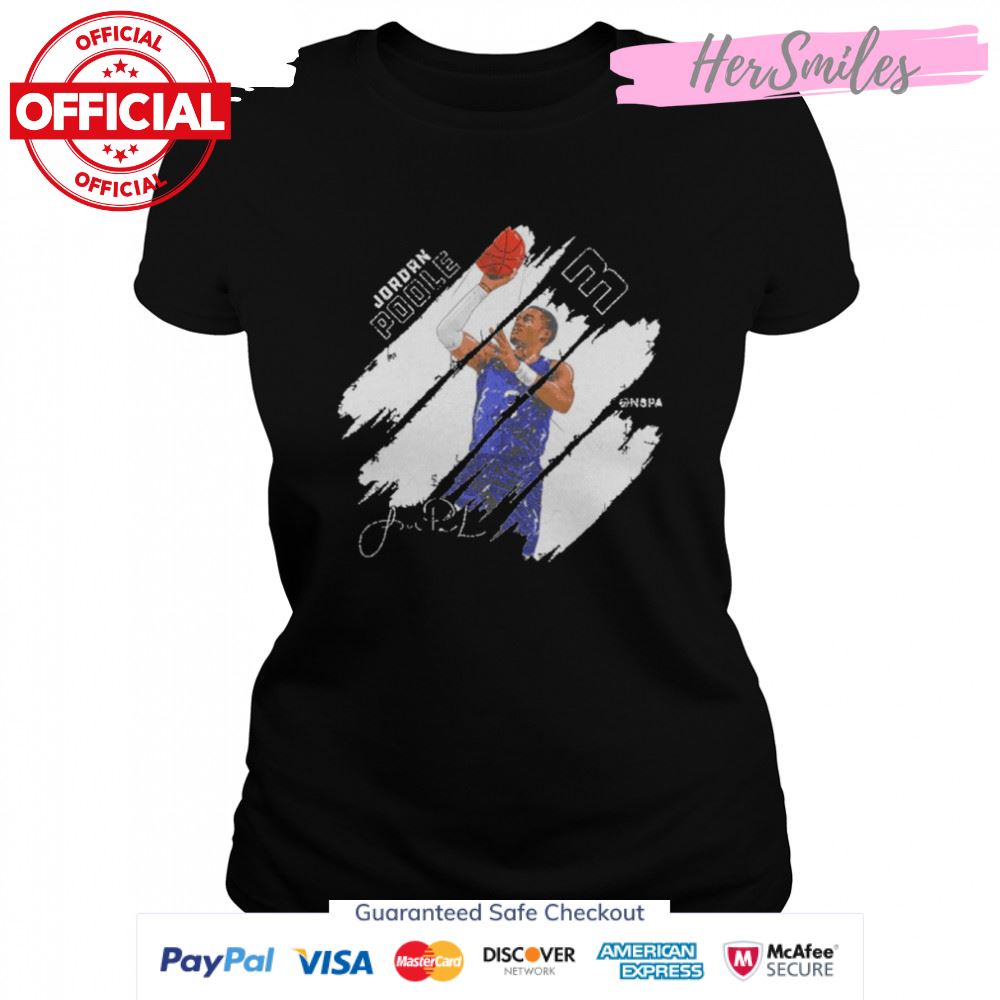 Jordan Poole Golden State Stripes Basketball Signatures Shirt