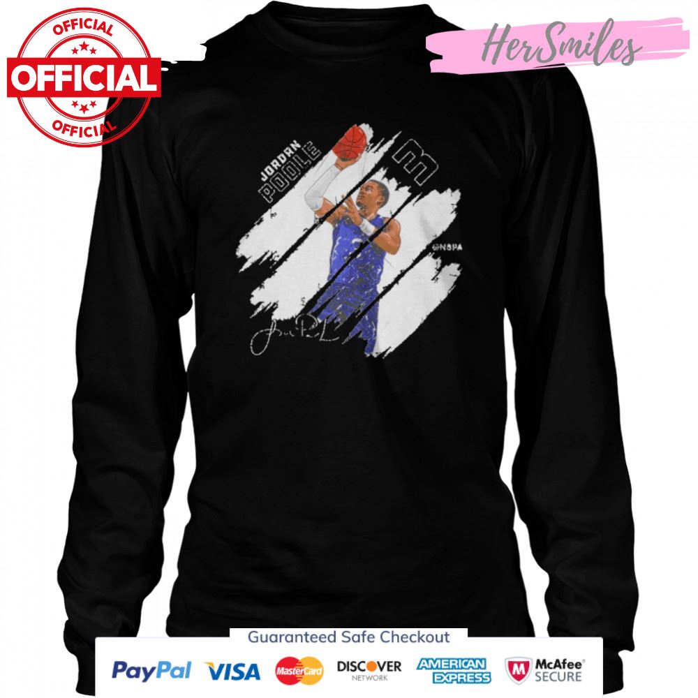 Jordan Poole Golden State Stripes Basketball Signatures Shirt Jordan Poole Golden State Stripes Basketball Signatures Shirt