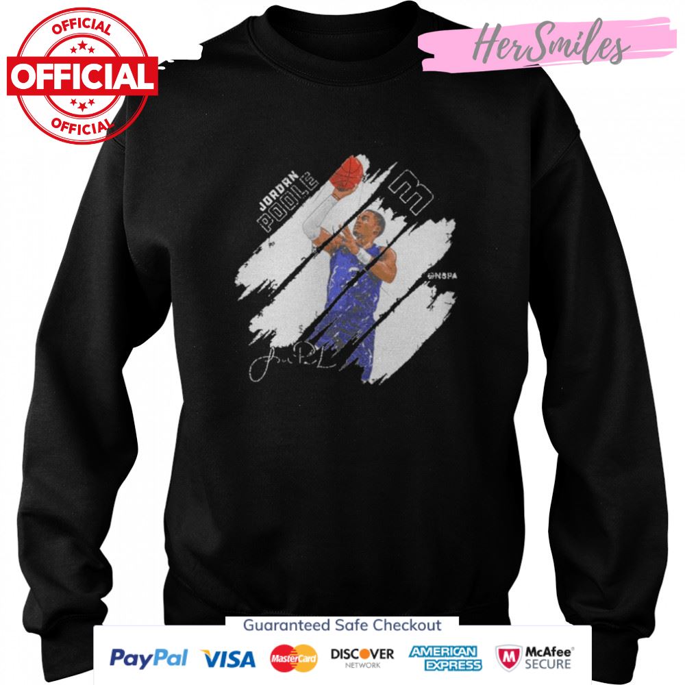 Jordan Poole Golden State Stripes Basketball Signatures Shirt Jordan Poole Golden State Stripes Basketball Signatures Shirt