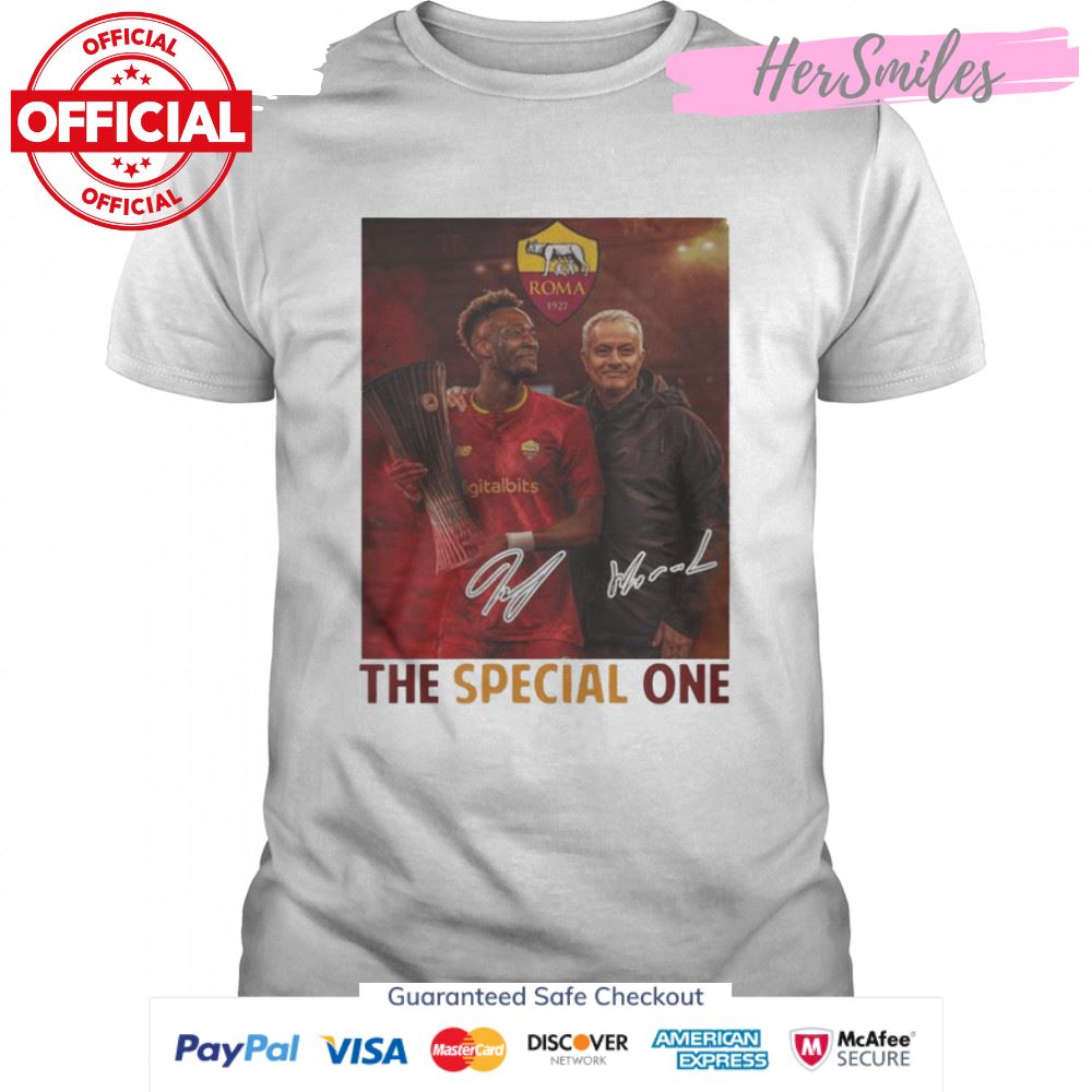 Jose Mourinho And Tammy Abraham AS Roma The Special One Signatures Shirt