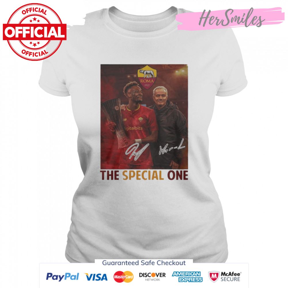 Jose Mourinho And Tammy Abraham AS Roma The Special One Signatures Shirt