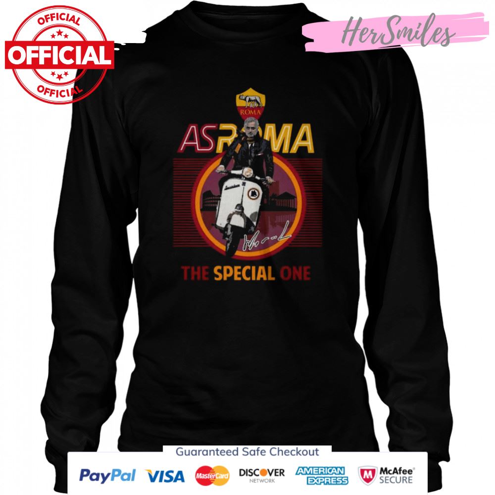 Jose Mourinho Vespa AS Roma The Special One Signature Shirt Jose Mourinho Vespa AS Roma The Special One Signature Shirt