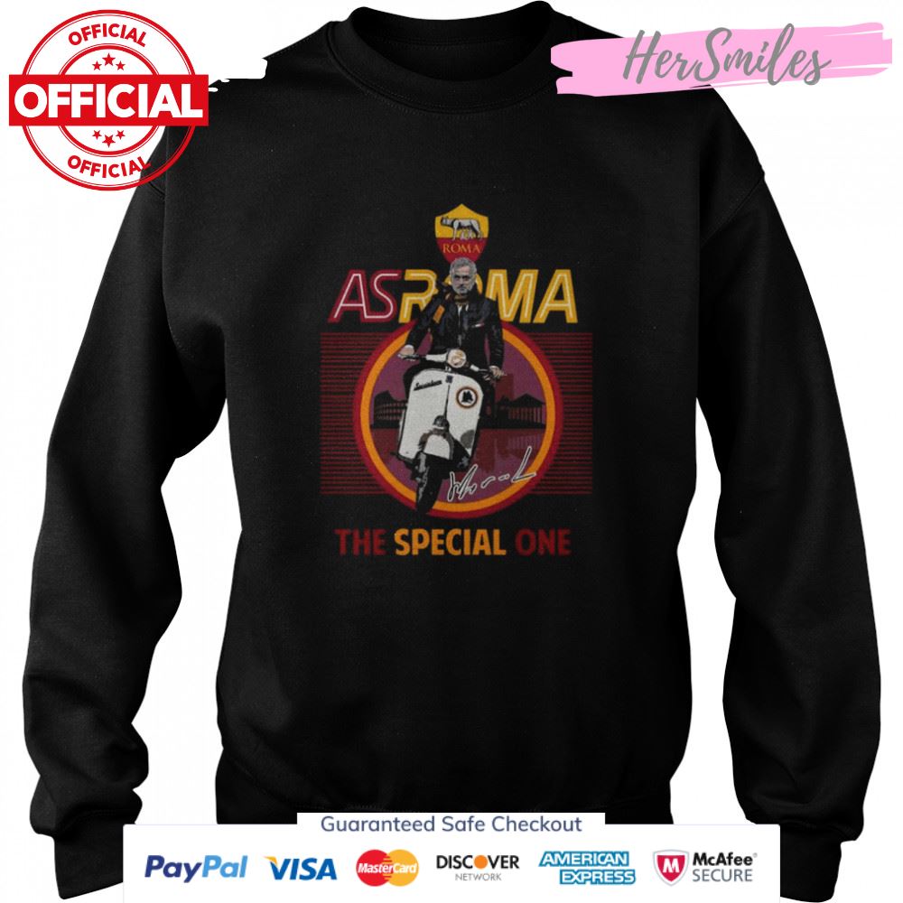 Jose Mourinho Vespa AS Roma The Special One Signature Shirt Jose Mourinho Vespa AS Roma The Special One Signature Shirt