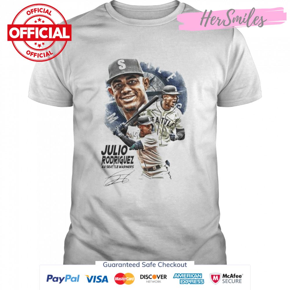 Julio rodriguez seattle mariners baseball 44 seattle mariners signature shirt
