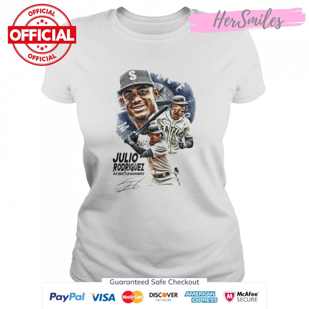 Julio rodriguez seattle mariners baseball 44 seattle mariners signature shirt