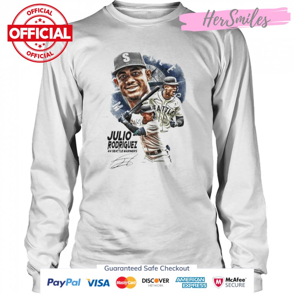 Julio rodriguez seattle mariners baseball 44 seattle mariners signature shirt Julio rodriguez seattle mariners baseball 44 seattle mariners signature shirt