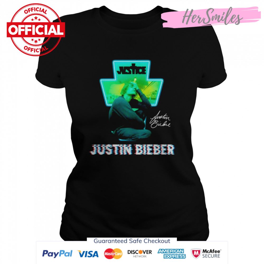Justice Justin Bieber signature shirt