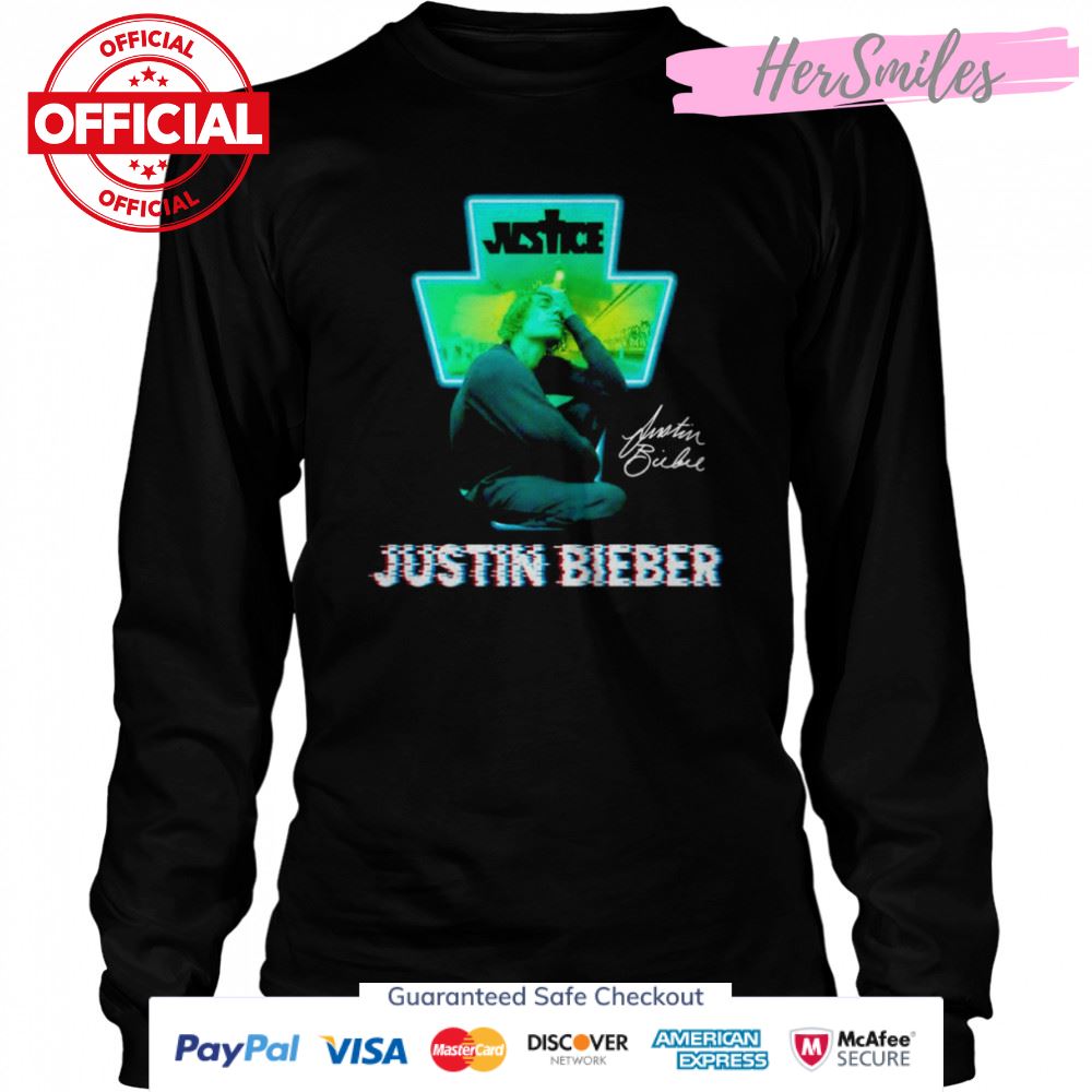 Justice Justin Bieber signature shirt Justice Justin Bieber signature shirt