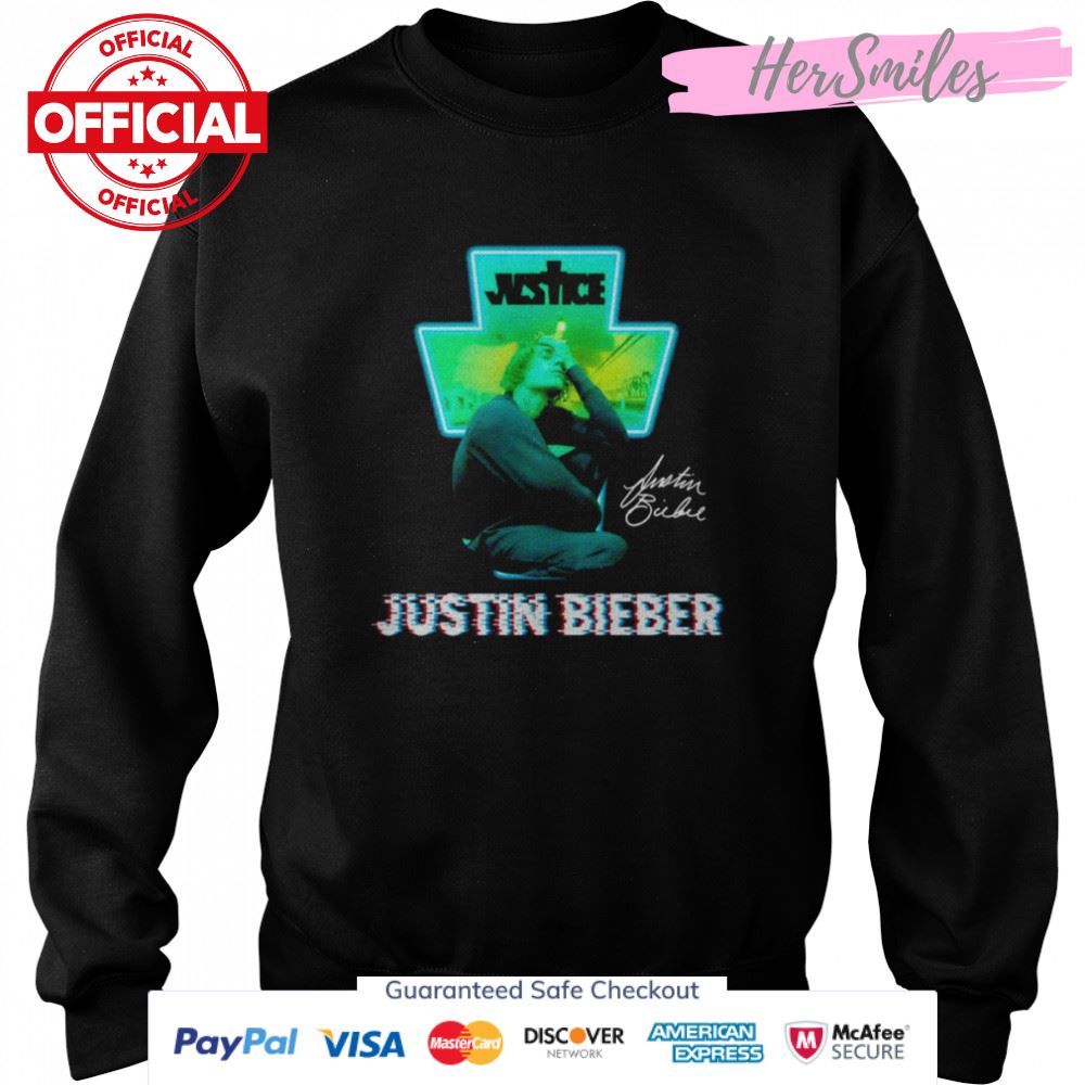 Justice Justin Bieber signature shirt Justice Justin Bieber signature shirt