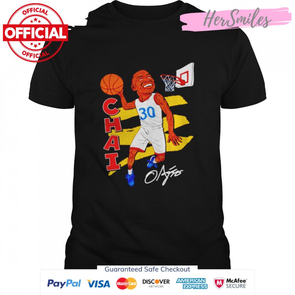 Kansas Jayhawks Ochai Agbaji goal MVP signature shirt