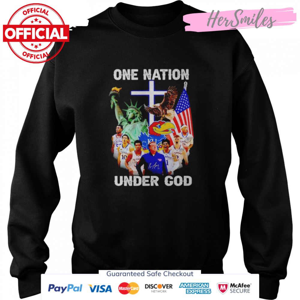 Kansas Jayhawks one nation under God signature shirt Kansas Jayhawks one nation under God signature shirt