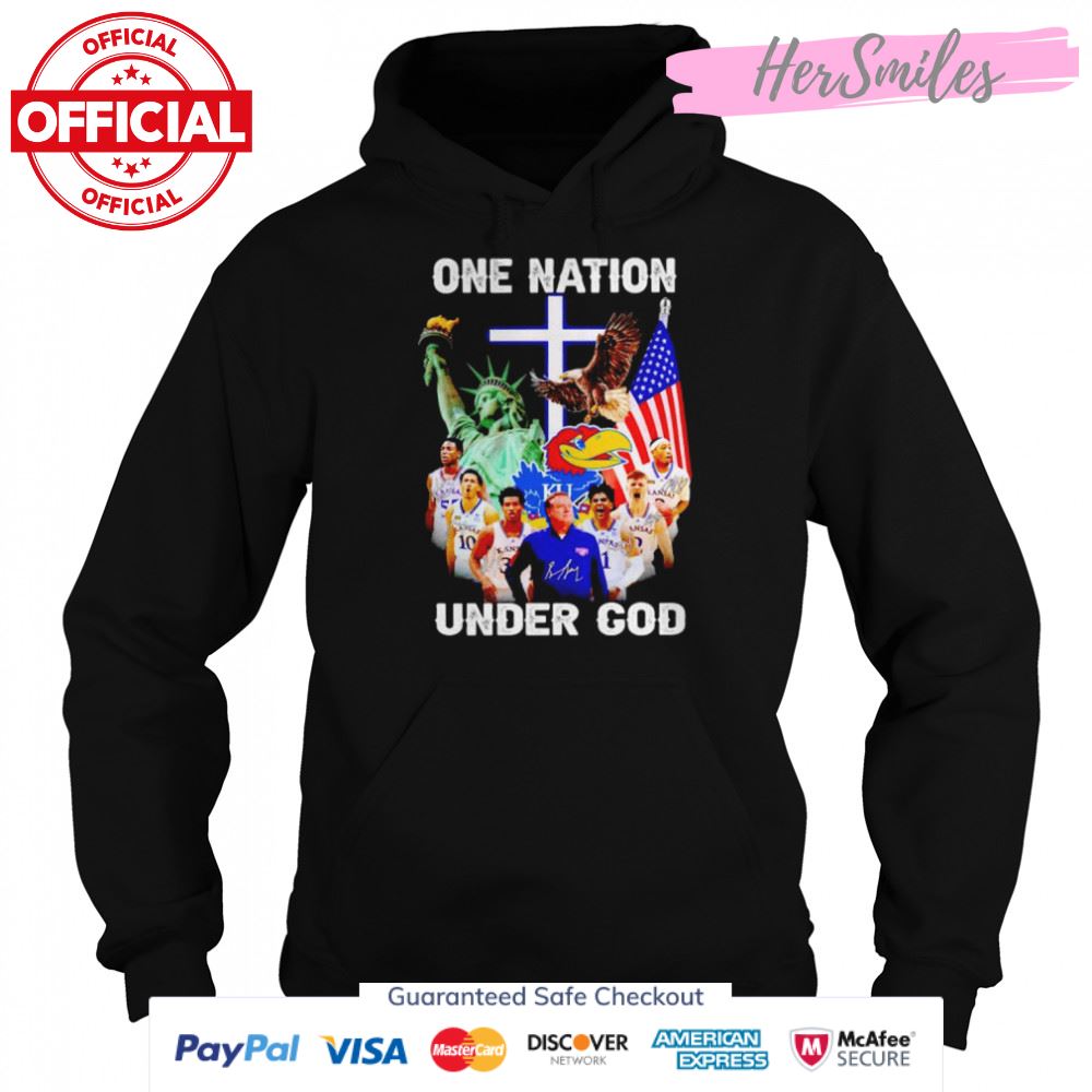 Kansas Jayhawks one nation under God signature shirt Kansas Jayhawks one nation under God signature shirt